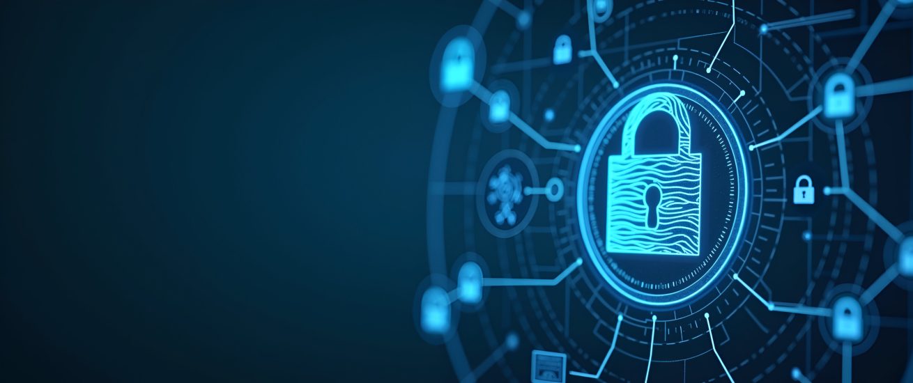 grafische Darstellung eines Schlosses für Datenschutz