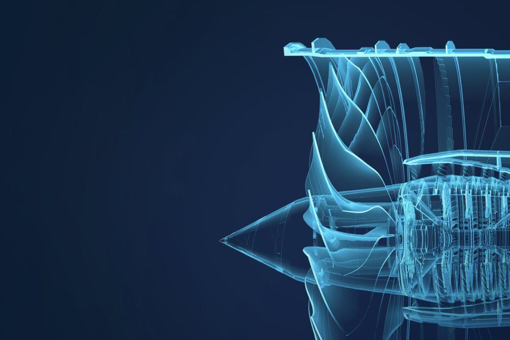 Röntgenansicht einer Turbine